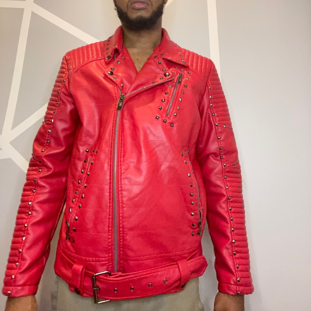 HIGH QUALITY - Vintage Red Leather Jacket